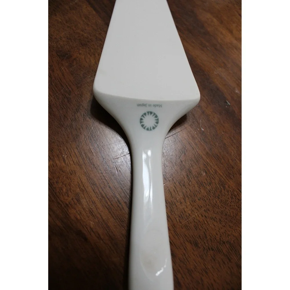 Noritake Floral Ceramic Cake Server White Porcelain Made in Japan Vintage Style